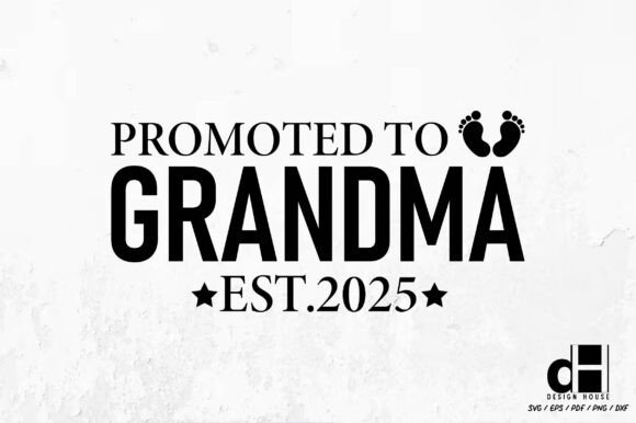 A Graphic Design Asset Review: Promoted to Grandma Est.2025 for Crafts & Blogging