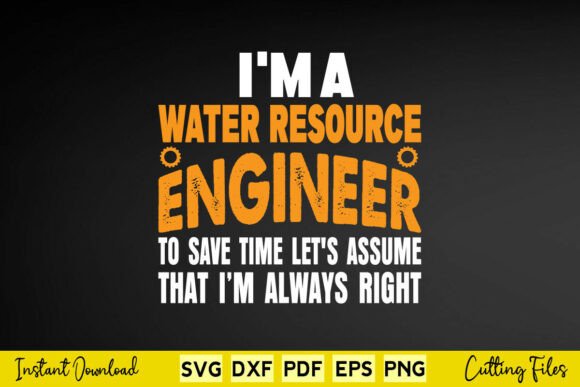 A Water Resource Engineering SVG & PNG for Craft & Graphic Projects