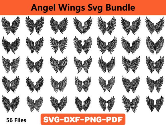 An Elegant Angel Wings SVG Bundle for Crafters & Graphics