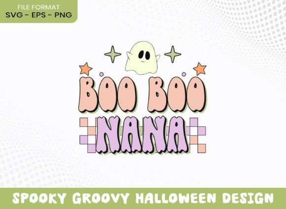 Boo Nana Groovy Halloween Graphics for Craft-Based Brands