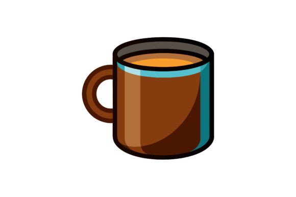 Crafting Comfort: The Brown Coffee Mug Graphic in Practical Design