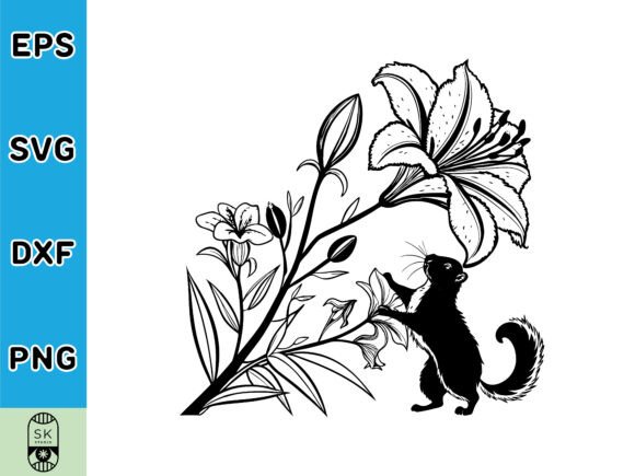 Flower Squirrel SVG: A Graphic Design Asset for Editorial Crafts