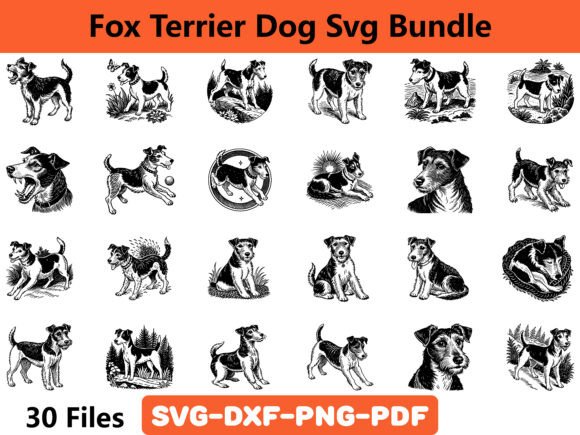 Fox Terrier SVG Bundle: A Crafter's Graphics Toolkit