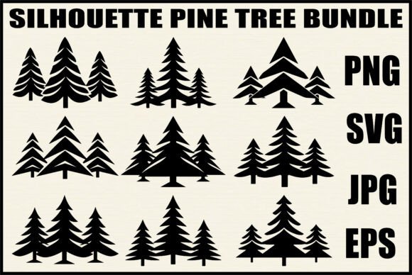 Pine Tree SVG Bundle for Crafts & Digital Graphics