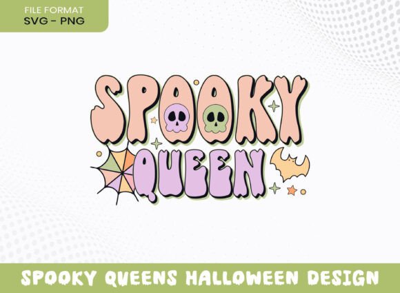 Spooky Queen Halloween Graphics for Crafts and Merchandise